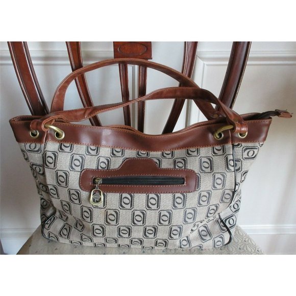 Langshahong Large Zippered Carry-On Bag Tote Brown - Picture 1 of 8